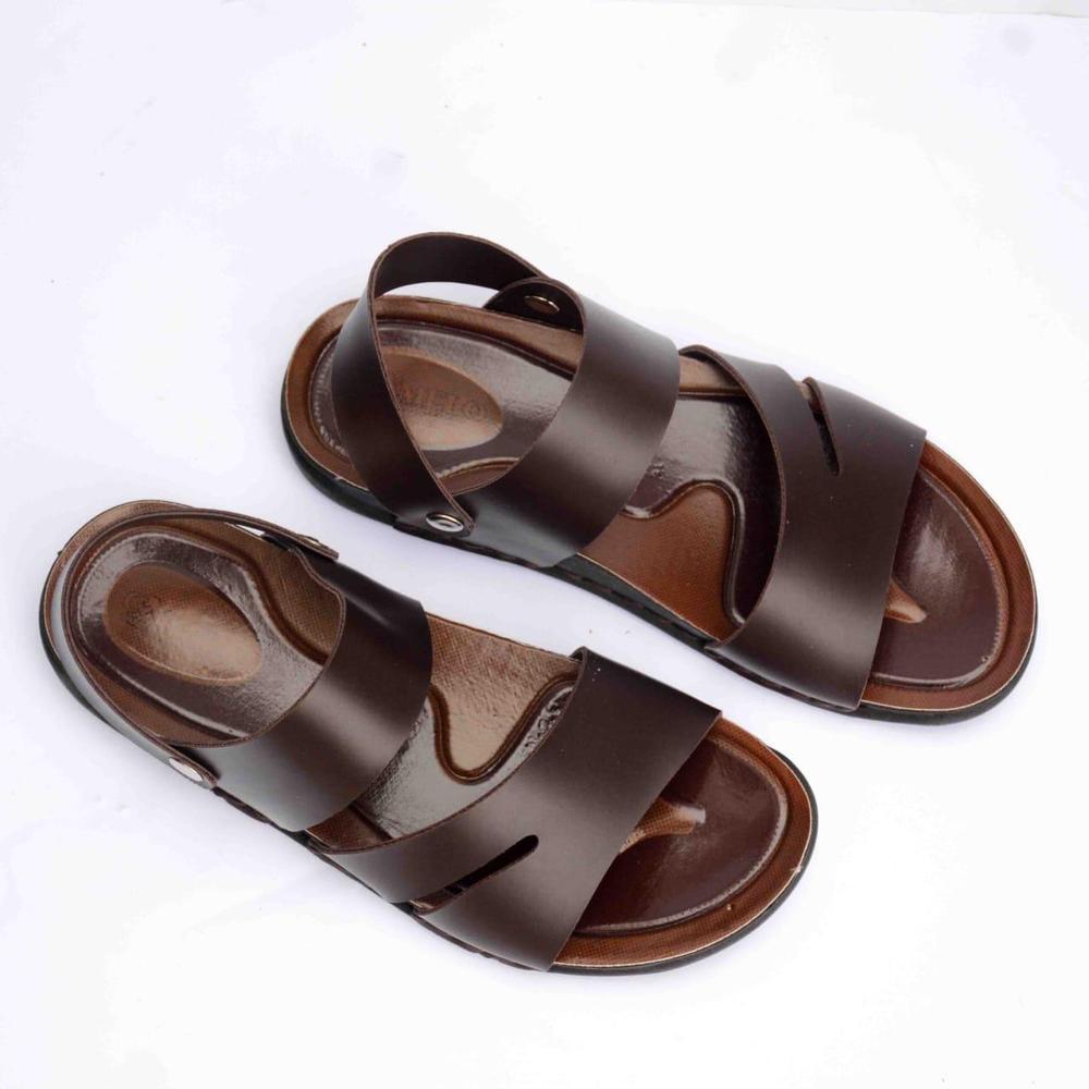 Men's Rexine Sandals -Black, Brown