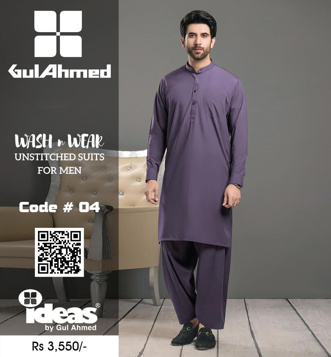 Purple Classic - GulAhmed Winter Wash & Wear Suit