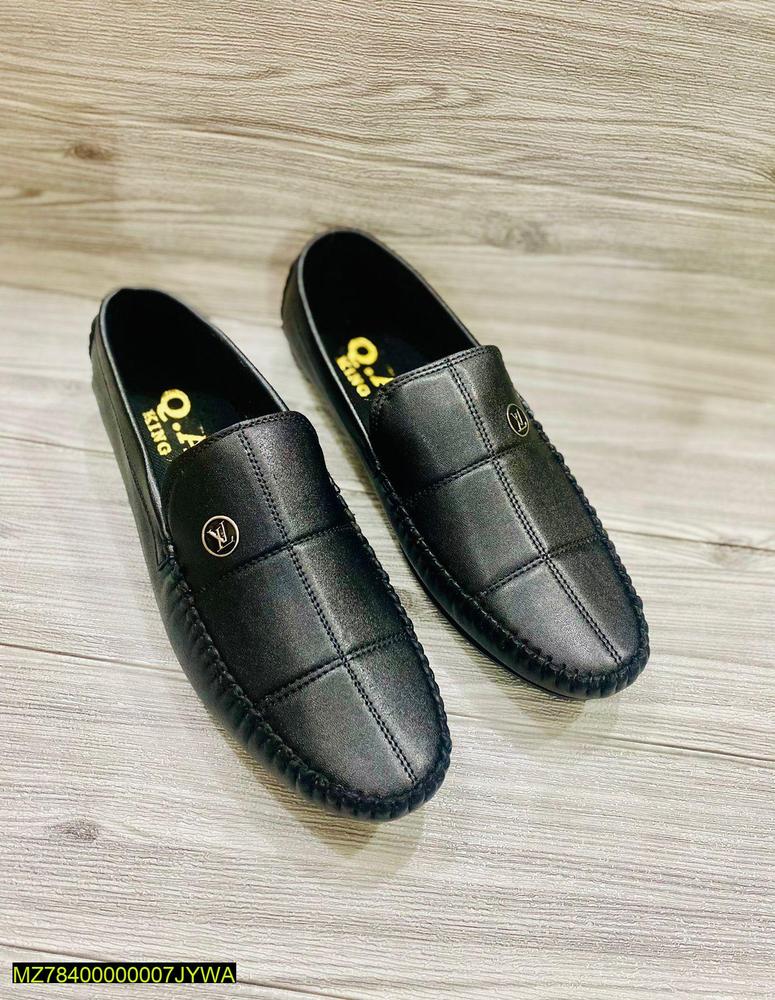 Black Mens Rexine Loafers 3