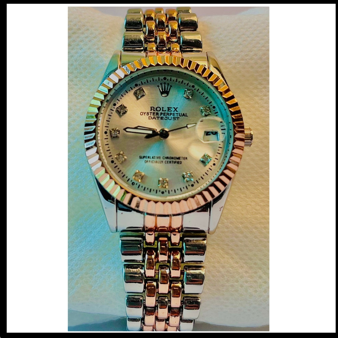 Rolex Brown/Silver Women's Watch