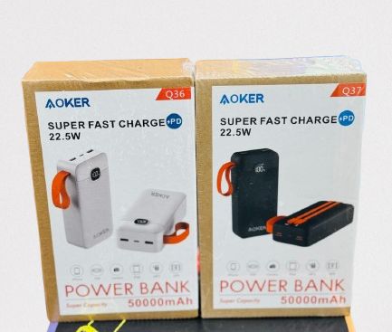 Aoker 50000mAh Super Fast Charge Power Bank - Random Color