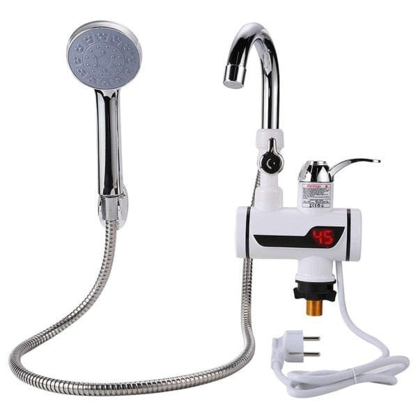 Electric Hot Water Heater Faucet | Instant Heating Tap with Shower Attachment