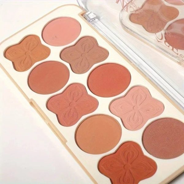 Miss Rose 10 Fashion Colors Blush On Palette