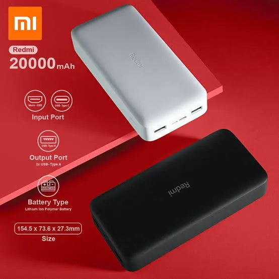 Redmi Mi 20,000mAh Power Bank | Fast Charging (Random Color)