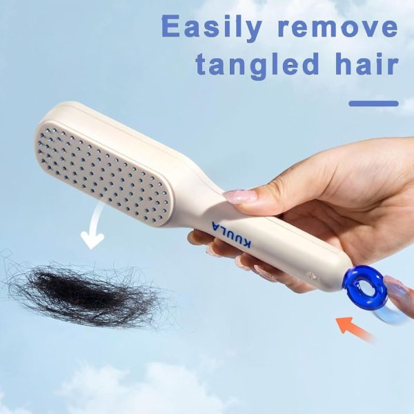 Self-Cleaning Hair Brush – One-Click Telescopic Comb (Random Color)